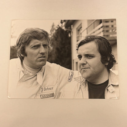 Vintage Abarth Racing Photo Photograph Drivers Johannes Ortner Franco Pilone