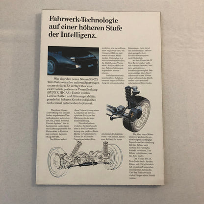 Vintage Nissan 300ZX Twin Turbo Poster Sales Brochure Catalog GERMAN TEXT Euro