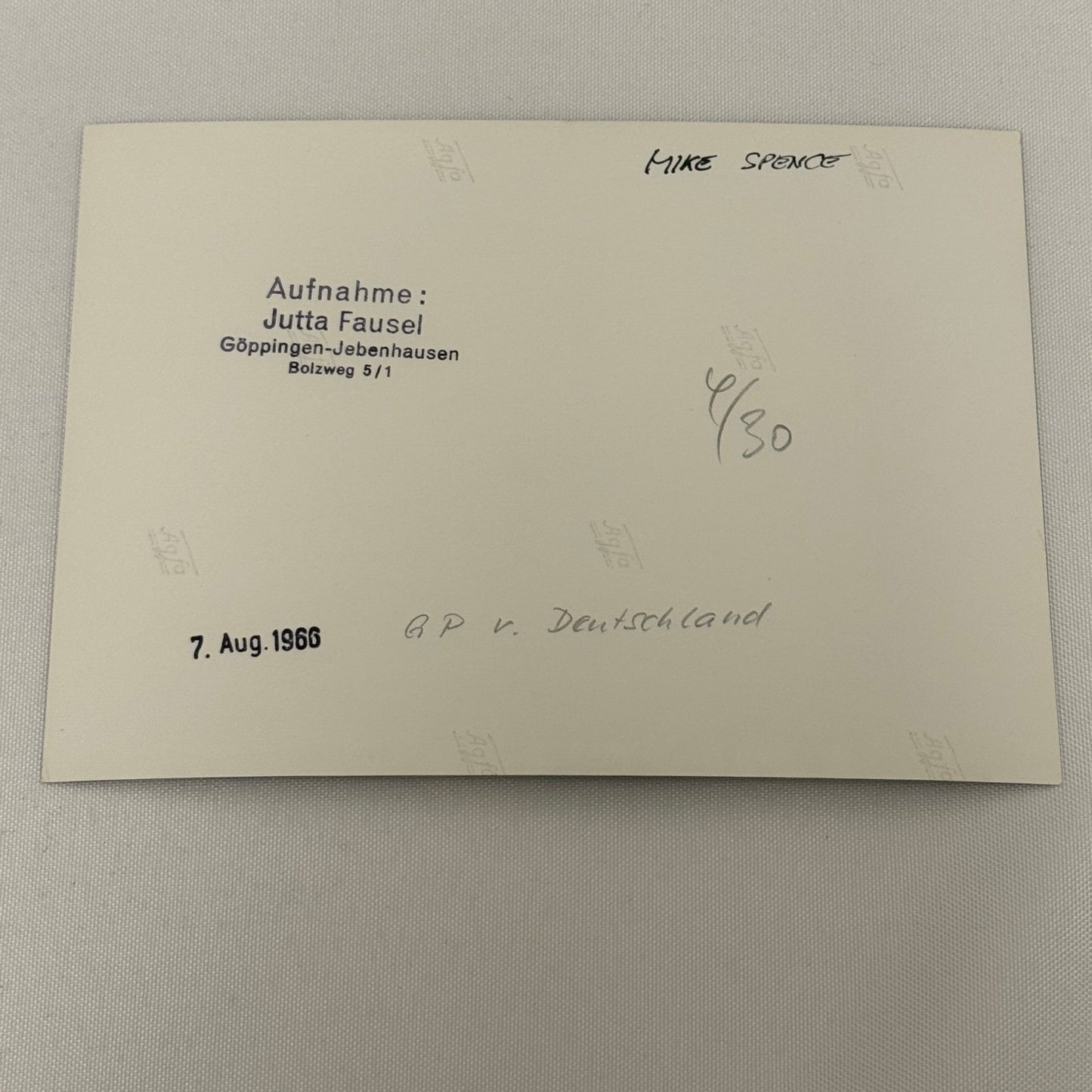 Vintage Racing Photo Mike Spence 1966 German Grand Prix Race Motorsport