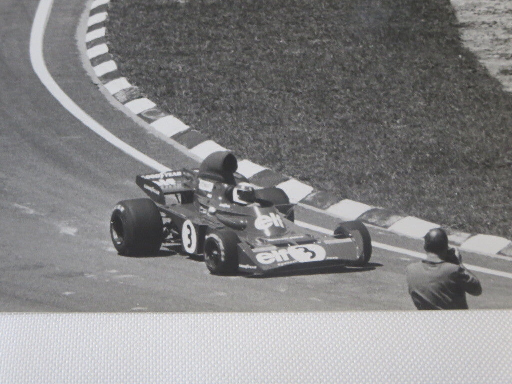 Vintage 1973 Brazilian Grand Prix Racing Photograph Photo Jackie Stewart + 