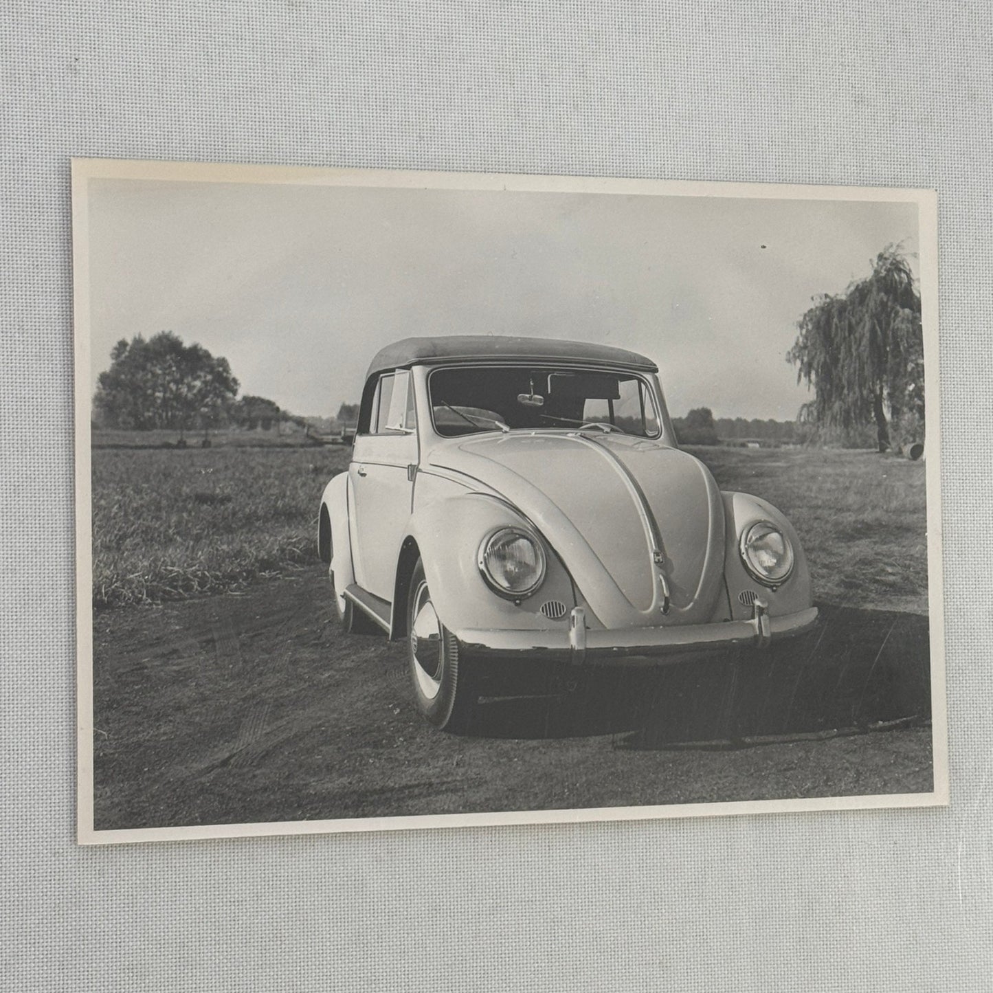 Vintage Volkswagen Beetle Convertible Photo Photograph Print