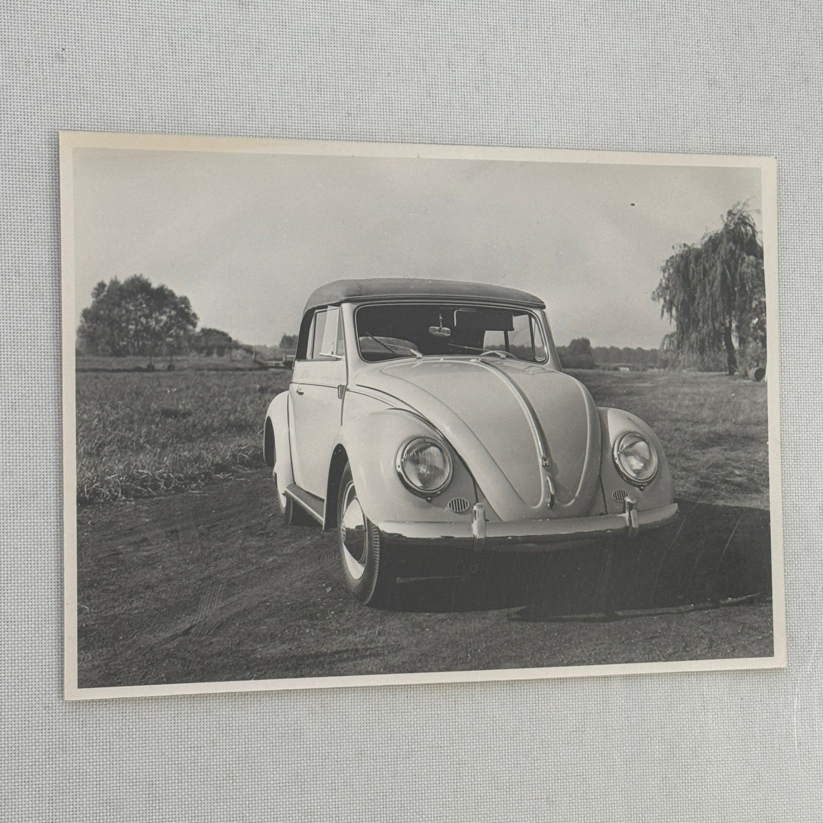 Vintage Volkswagen Beetle Convertible Photo Photograph Print