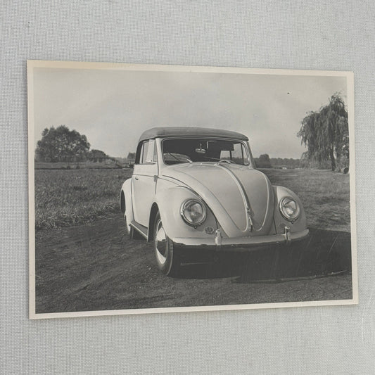 Vintage Volkswagen Beetle Convertible Photo Photograph Print