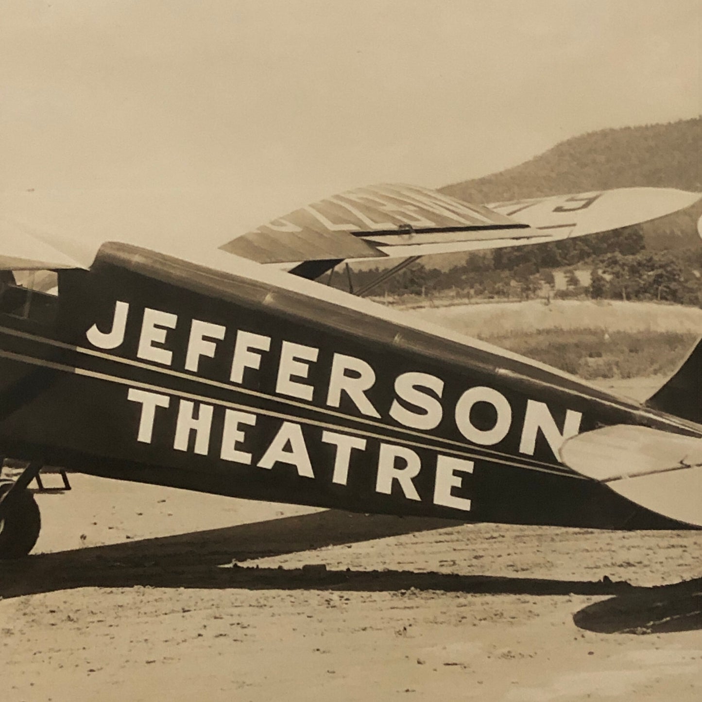 Vintage Airplane Plane Photo Photograph Print Jefferson Theatre Aircraft