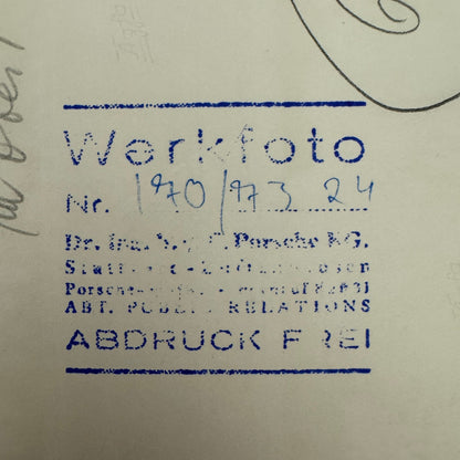 Vintage Jody Scheckter Photo Racing Driver Porsche Werkfoto Press Photograph