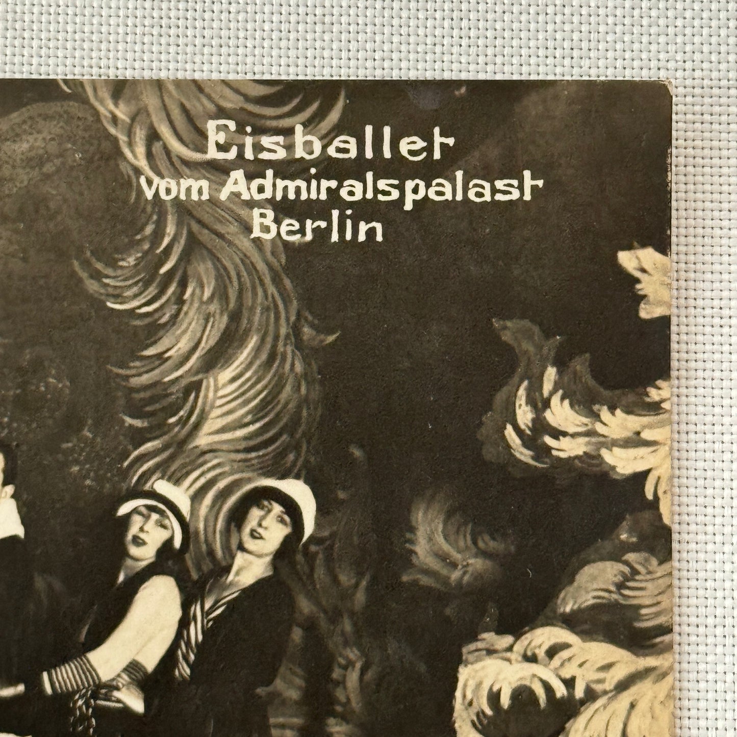 Vintage Ice Skating Ice Dancing Ice Ballet Act Berlin Germany Photo Postcard