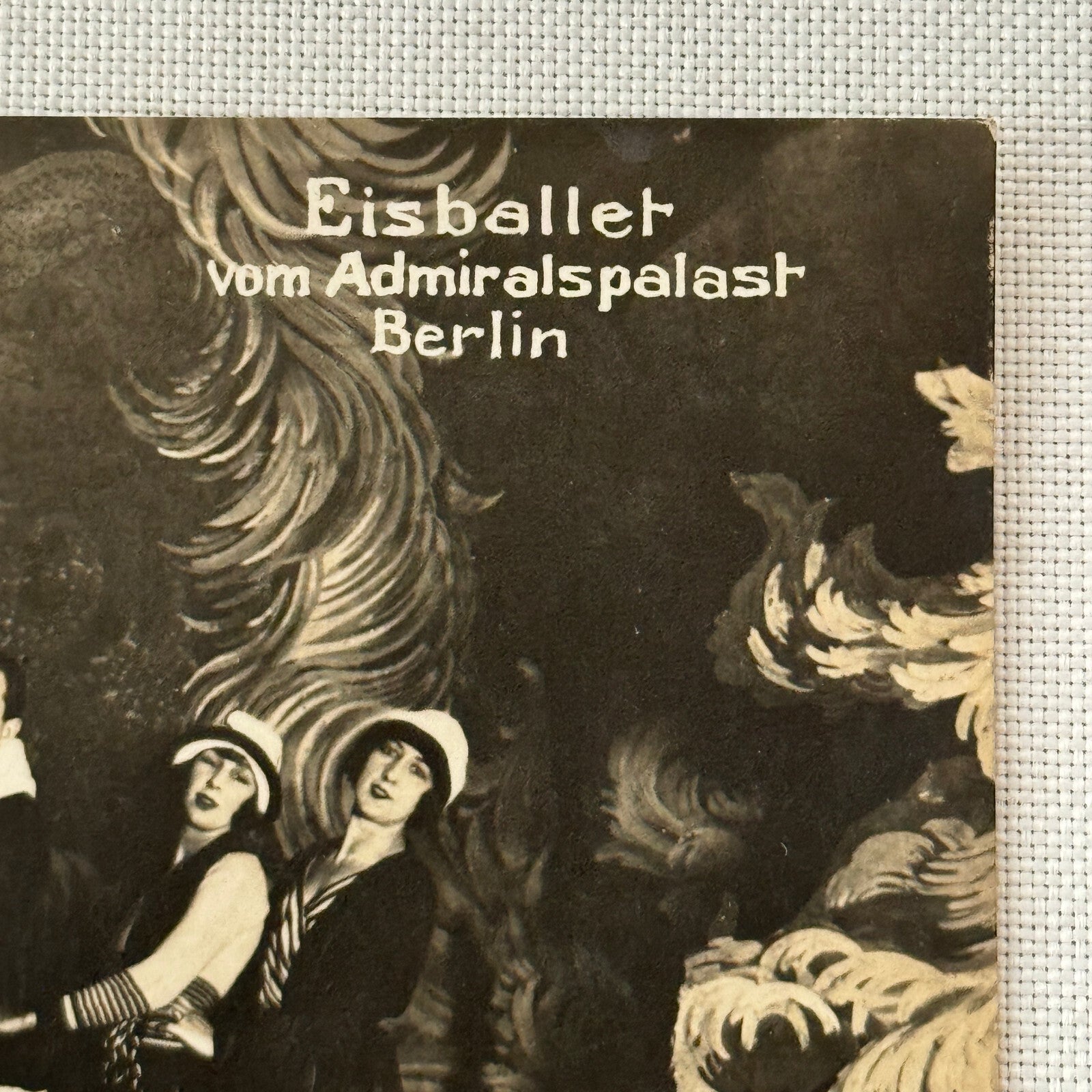 Vintage Ice Skating Ice Dancing Ice Ballet Act Berlin Germany Photo Postcard