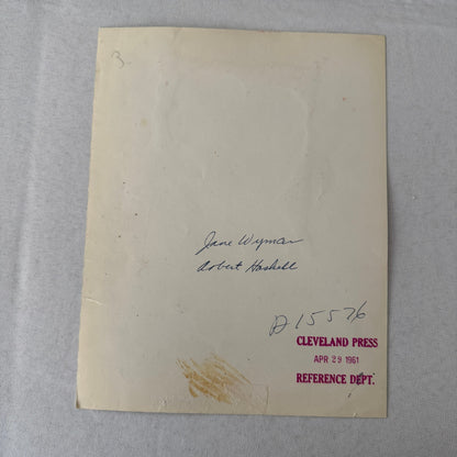 Vintage Movie Press Photo Photograph Jane Wyman Albert Haskell