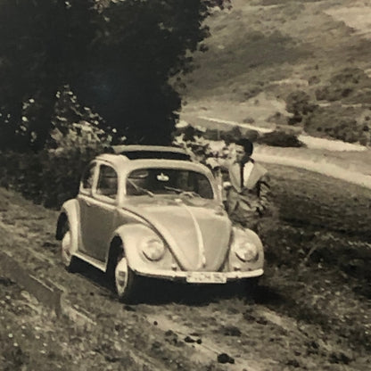 Vintage Photo Photograph Snapshot VW Volkswagen Beetle Bug Car
