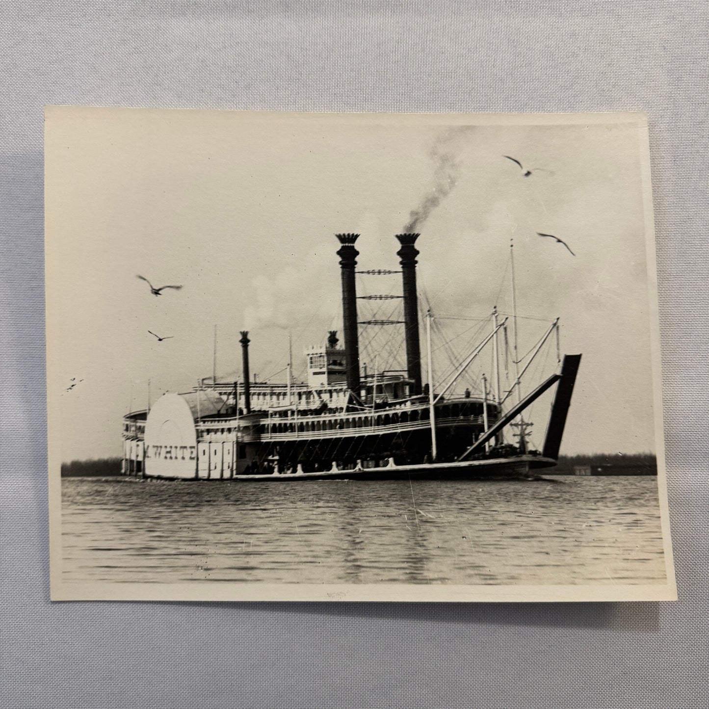 Vintage Photo Photograph JM White Steamboat Steam Boat Ship