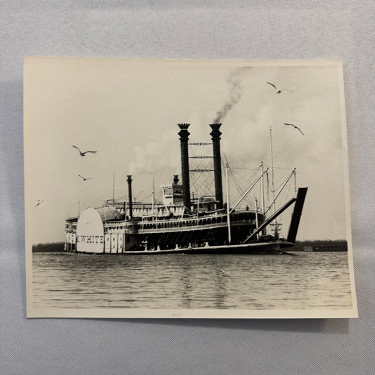 Vintage Photo Photograph JM White Steamboat Steam Boat Ship