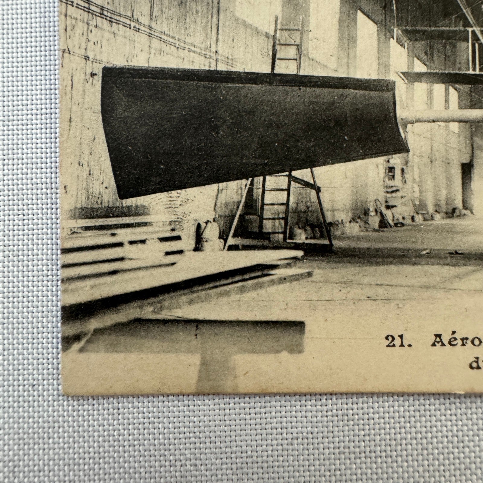 Vintage Zeppelin Airship Dirigible Postcard Post Card French Militay Paris