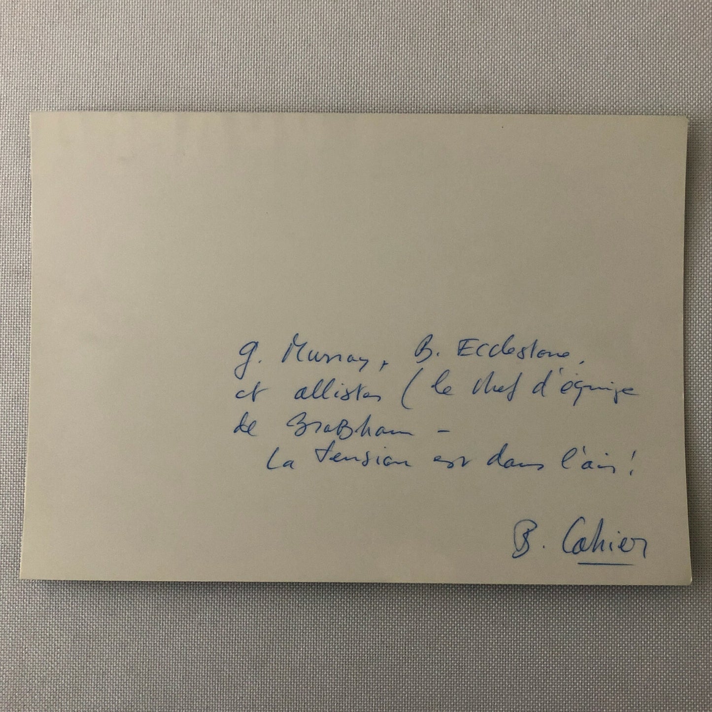 Vintage Brabham Racing Photo Photograph Bernie Ecclestone Gordon Murray + 