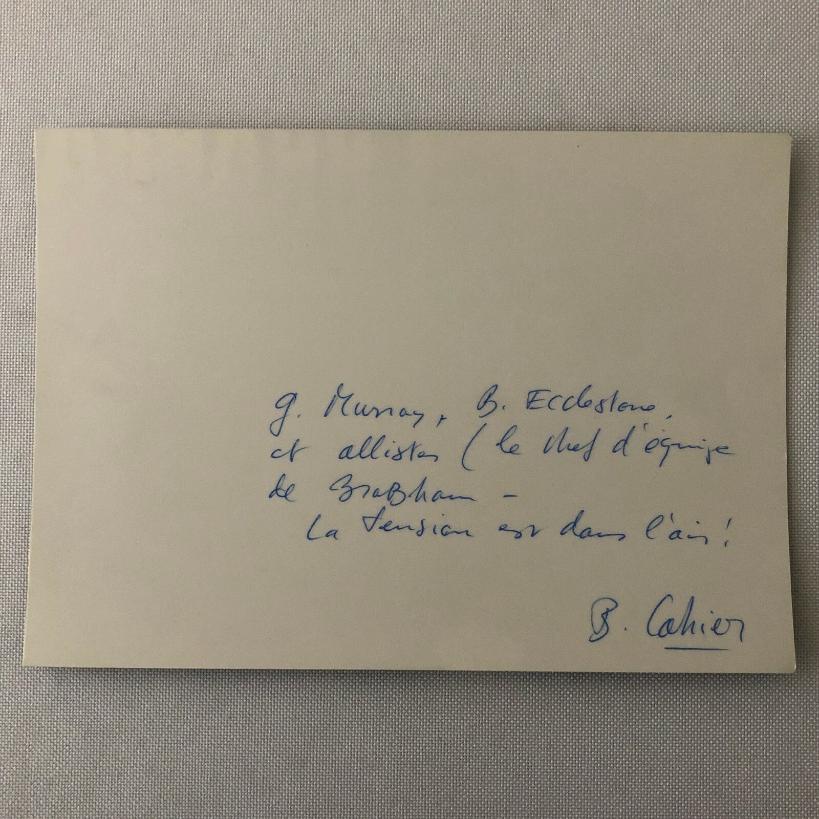 Vintage Brabham Racing Photo Photograph Bernie Ecclestone Gordon Murray + 