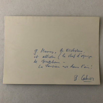 Vintage Brabham Racing Photo Photograph Bernie Ecclestone Gordon Murray + 