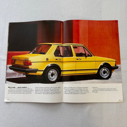 1982 Volkswagen Jetta Sales Brochure Catalog Advertising VW Jetta