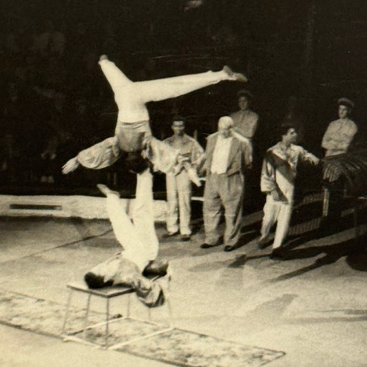 Vintage Circus Performer Balancing Act Photo Photograph Print