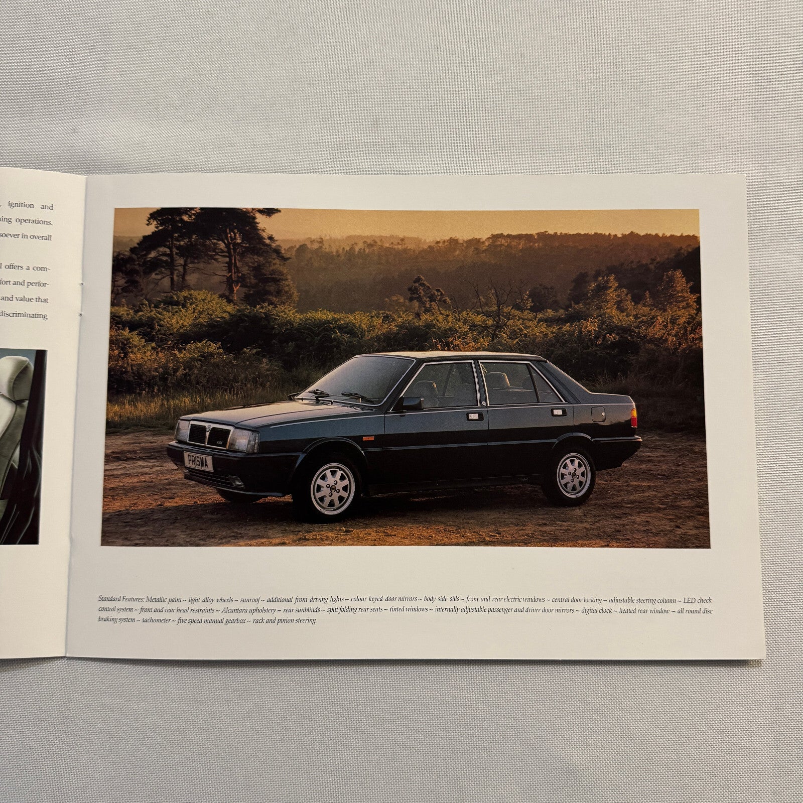 Lancia Prisma Car Sales Brochure Catalog Advertising Prisma Symbol 1600ie