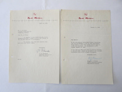 1949 - 1955 Nash Motors Car Company Letter Letterhead Document Lot of 8