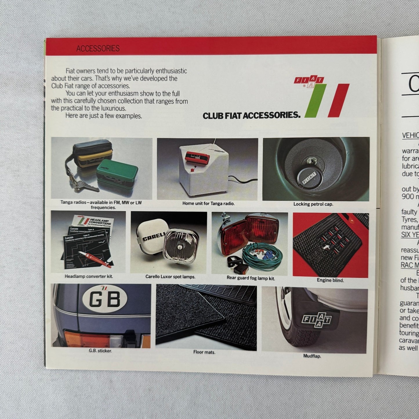 Fiat 126 Saloon and Fiat 126 DeVille Car Sales Brochure Catalog Vintage UK