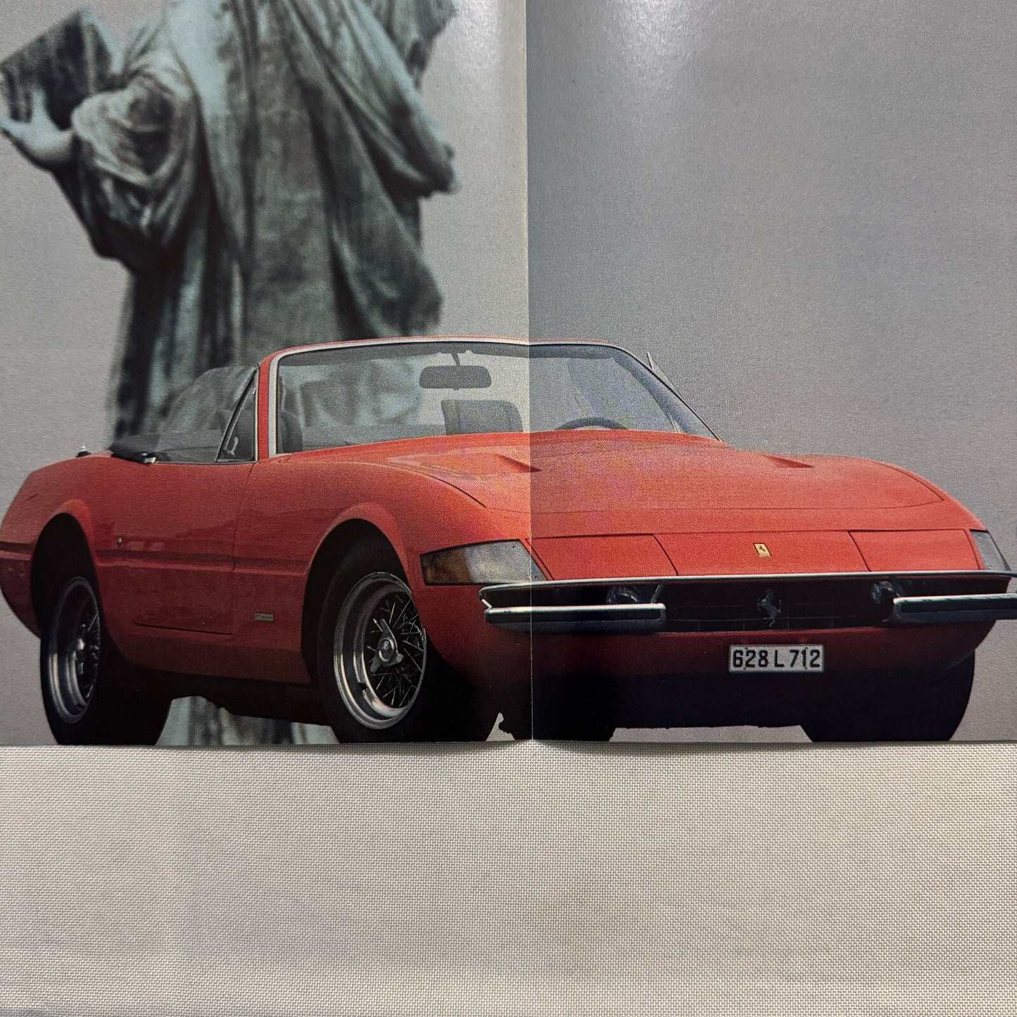 1972 Ferrari 365 GTS/4 Car Magazine Insert Poster European