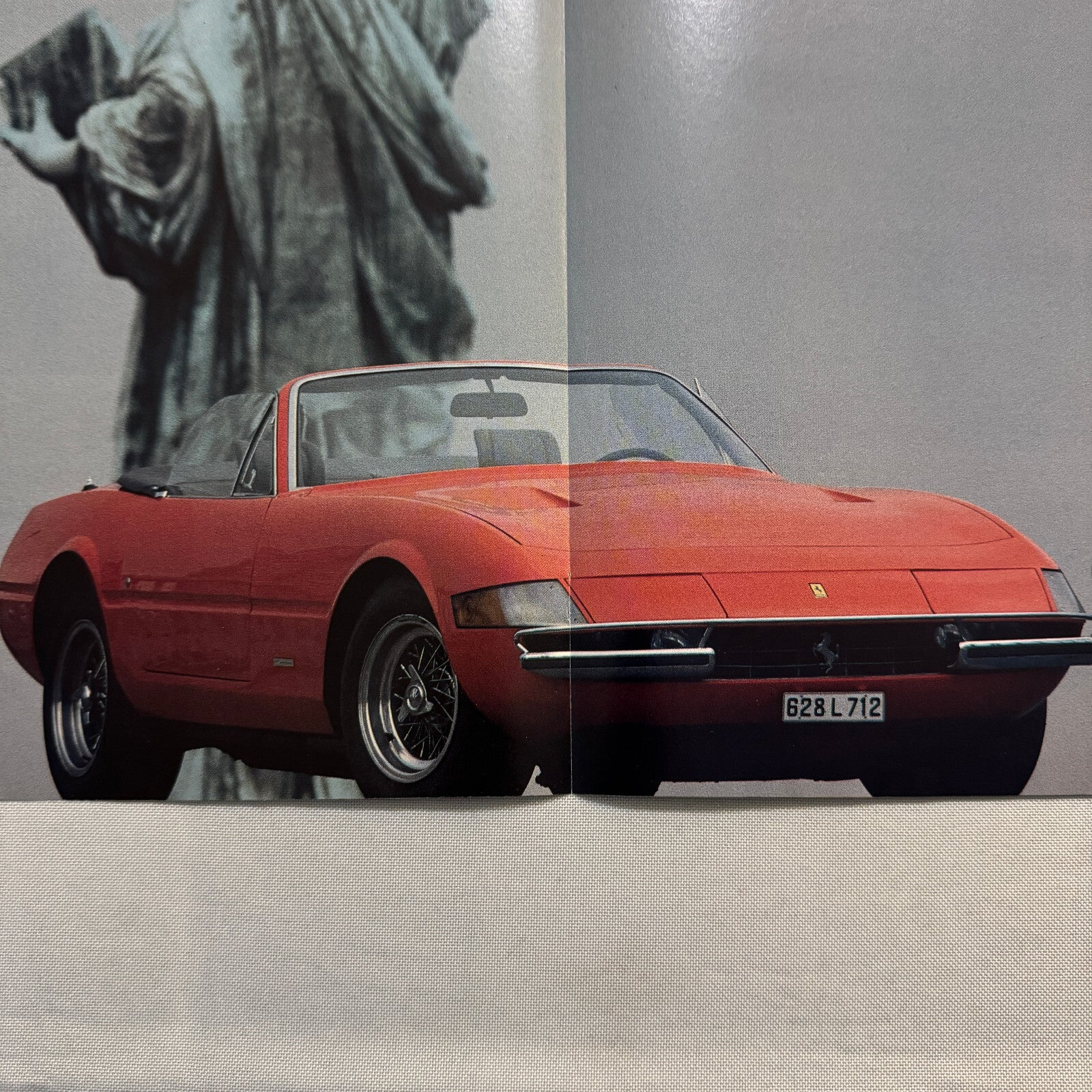 1972 Ferrari 365 GTS/4 Car Magazine Insert Poster European