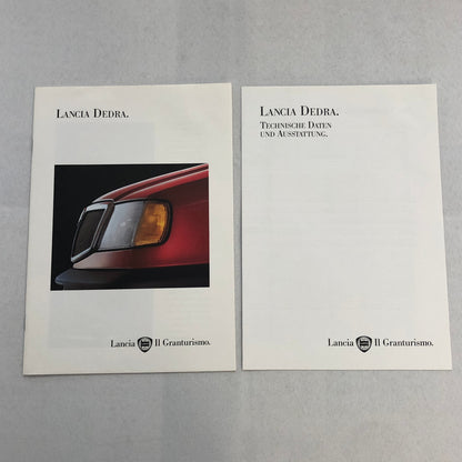 Lancia Dedra Car Sales Brochure Catalog Dedra German Text
