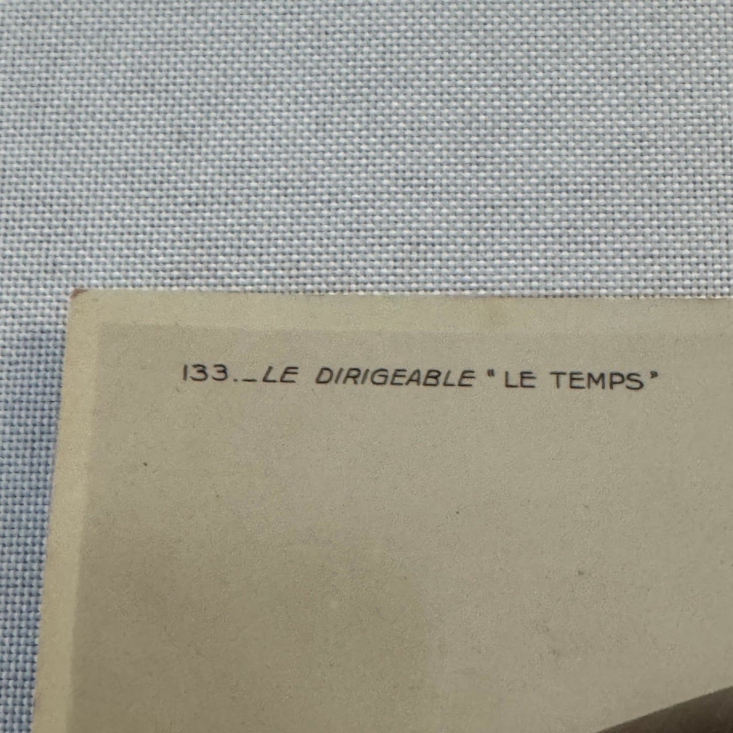 Vintage Zeppelin Airship Dirigible Real Photo Postcard RPPC French Le Temps