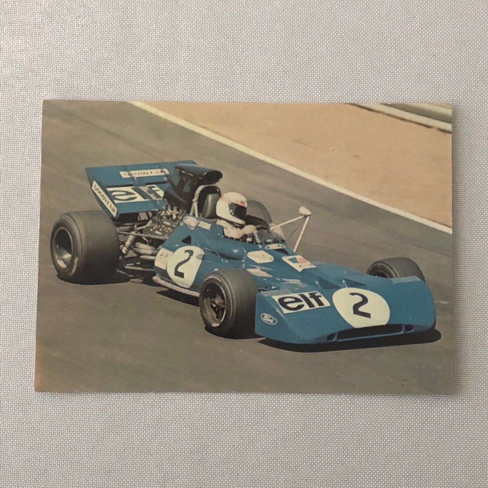 Vintage Jackie Stewart ELF Ford Racing Car Postcard Post Card