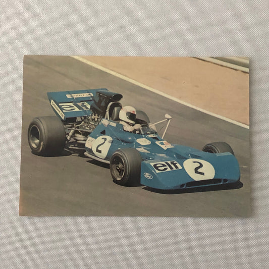 Vintage Jackie Stewart ELF Ford Racing Car Postcard Post Card