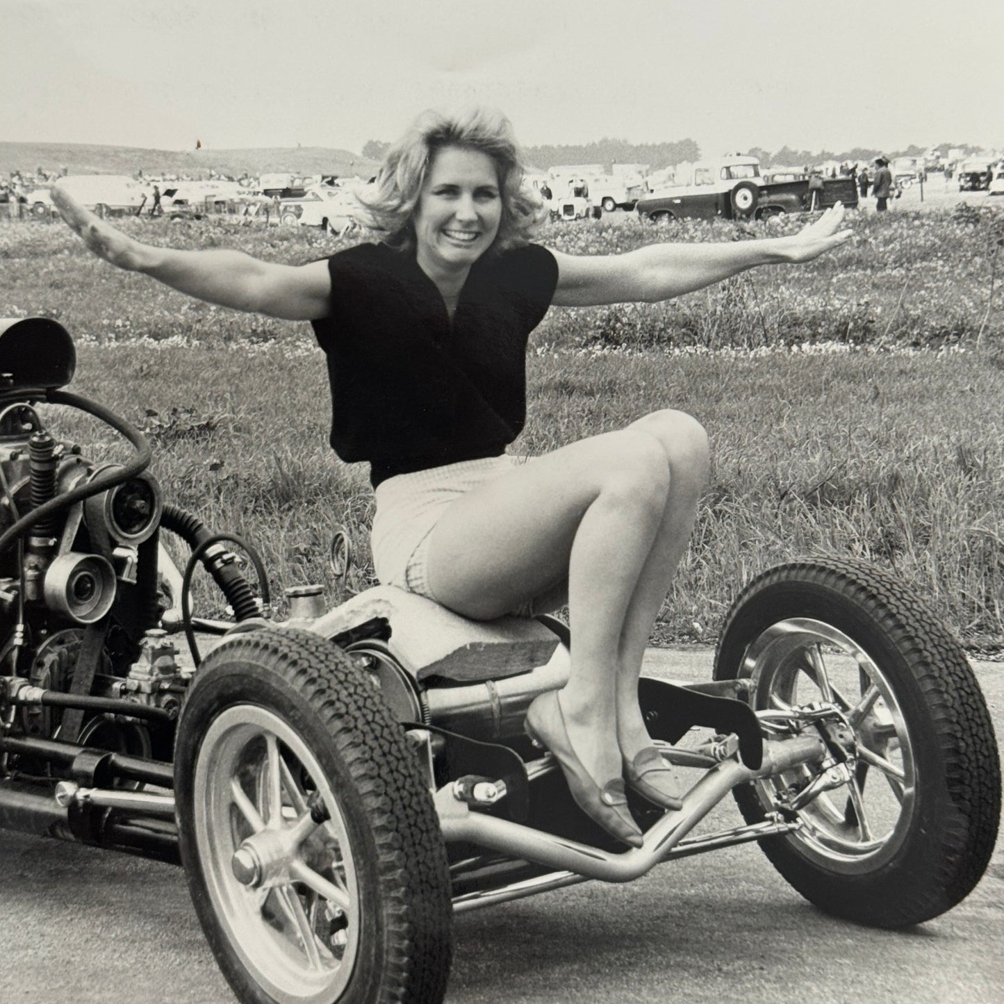 Vintage Drag Racing Photo Photograph Dragster Hot Rod Driver