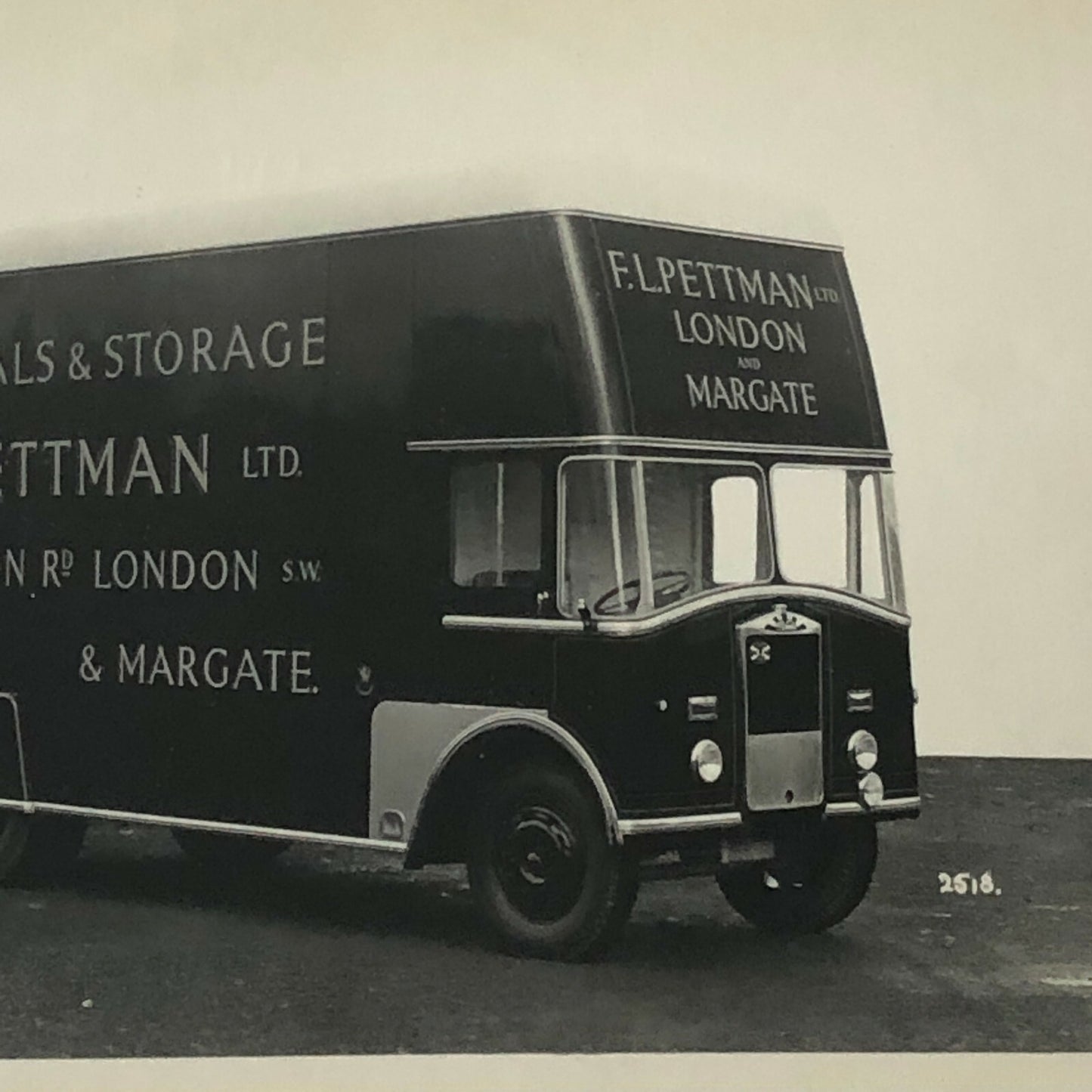 Vintage Moving Van Truck Photo Photograph Lot of 2 UK 