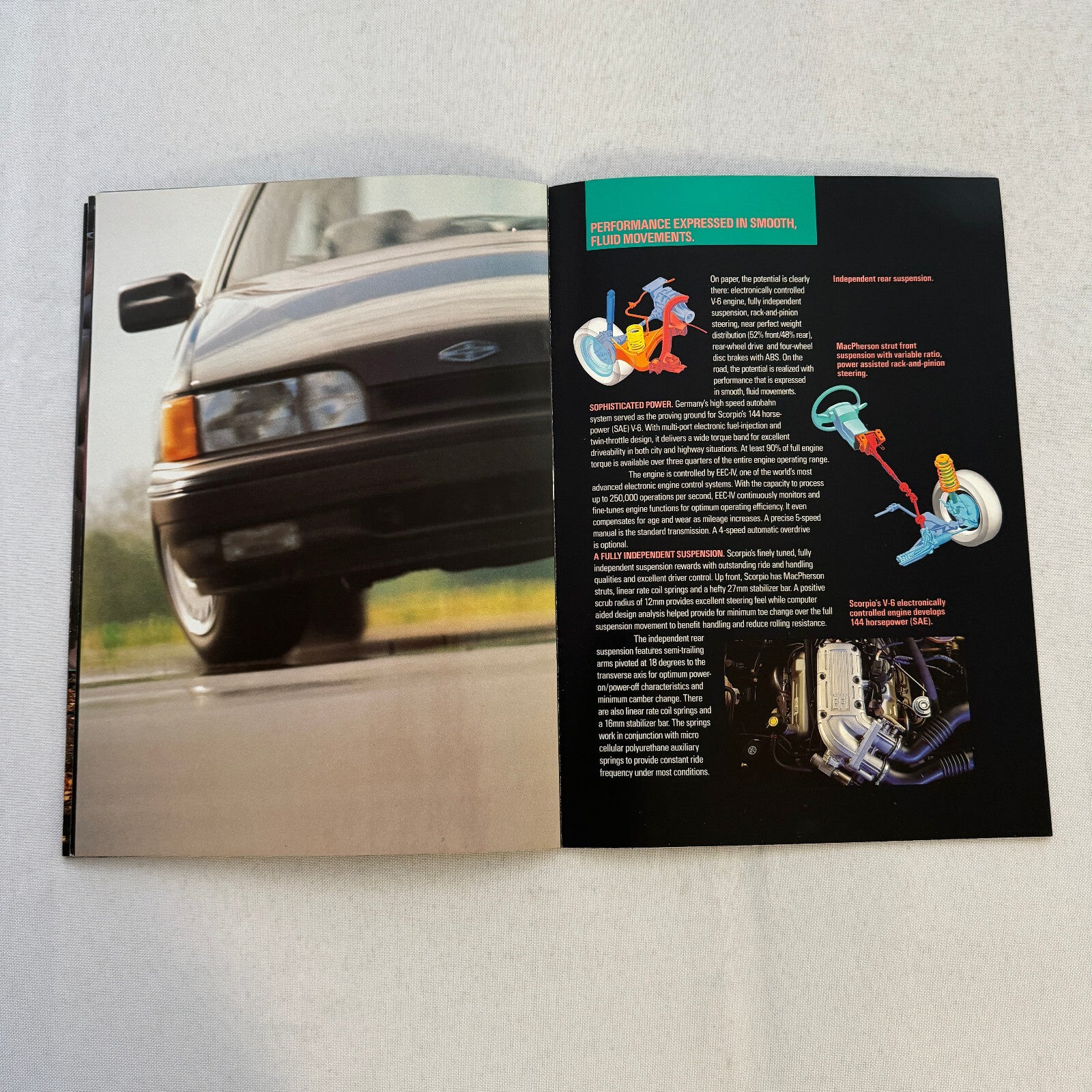 Merkur Scorpio Car Sales Brochure Catalog Advertising