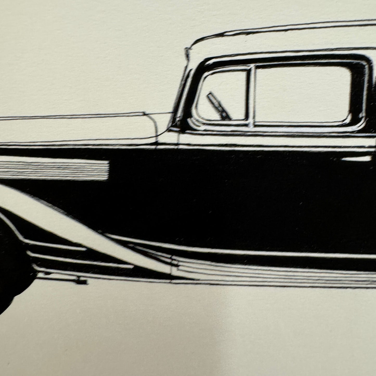 Vintage Pontiac Coupe Car Illustration Art Drawing Hand Drawn Robert Preis