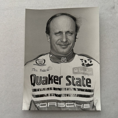 Teo Fabi Porsche Quaker State Racing Driver Factory Press Photo Photograph