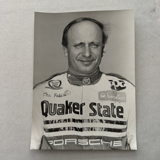 Teo Fabi Porsche Quaker State Racing Driver Factory Press Photo Photograph