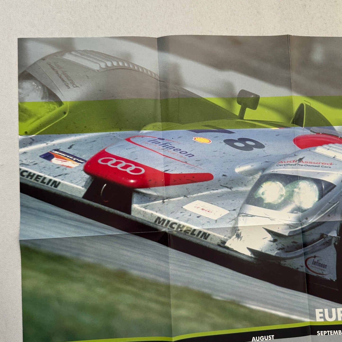 2001 European LeMans Racing Poster Audi Car