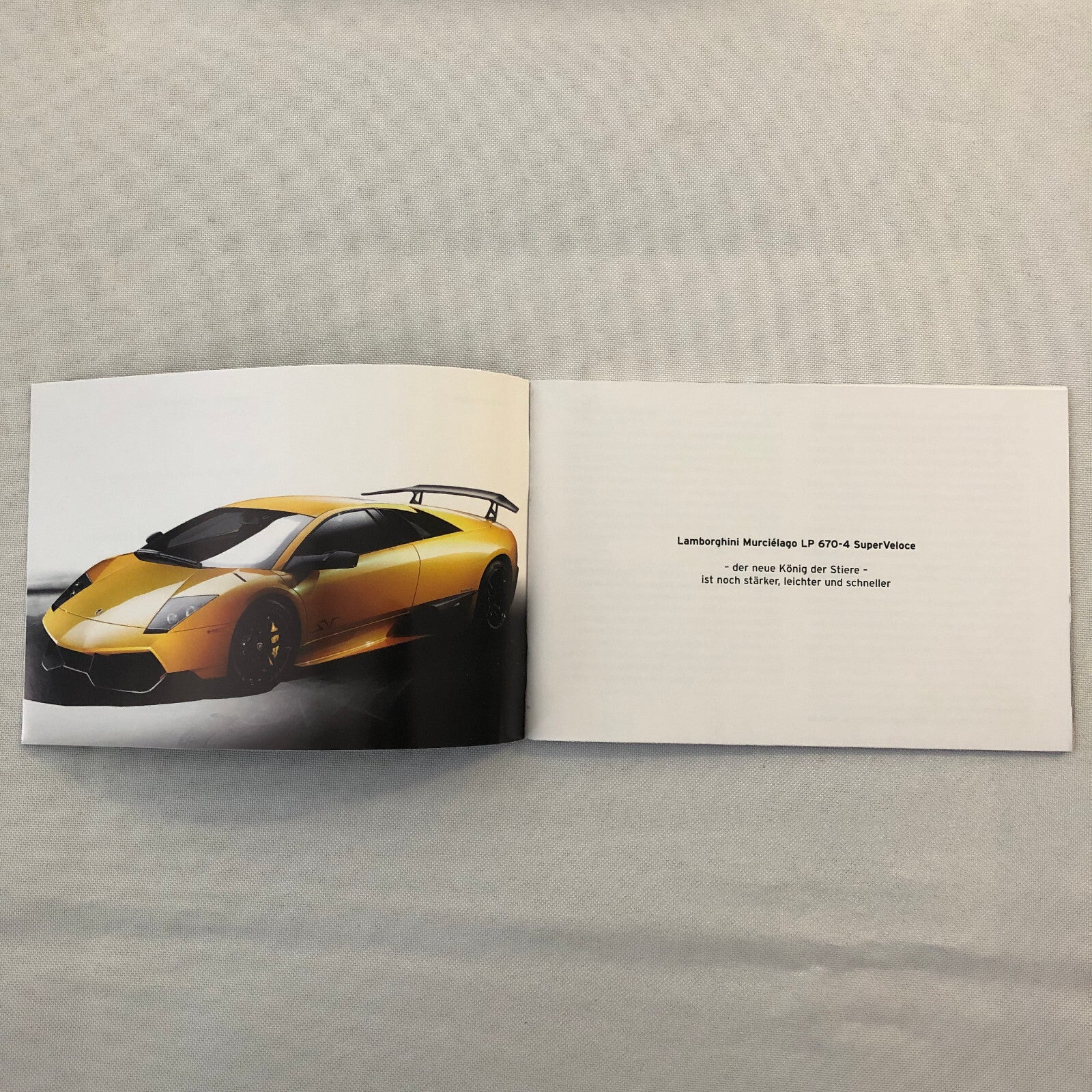 Lamborghini Murcielago LP 670-4 SuperVeloce Press Kit Brochure CD GERMAN Text