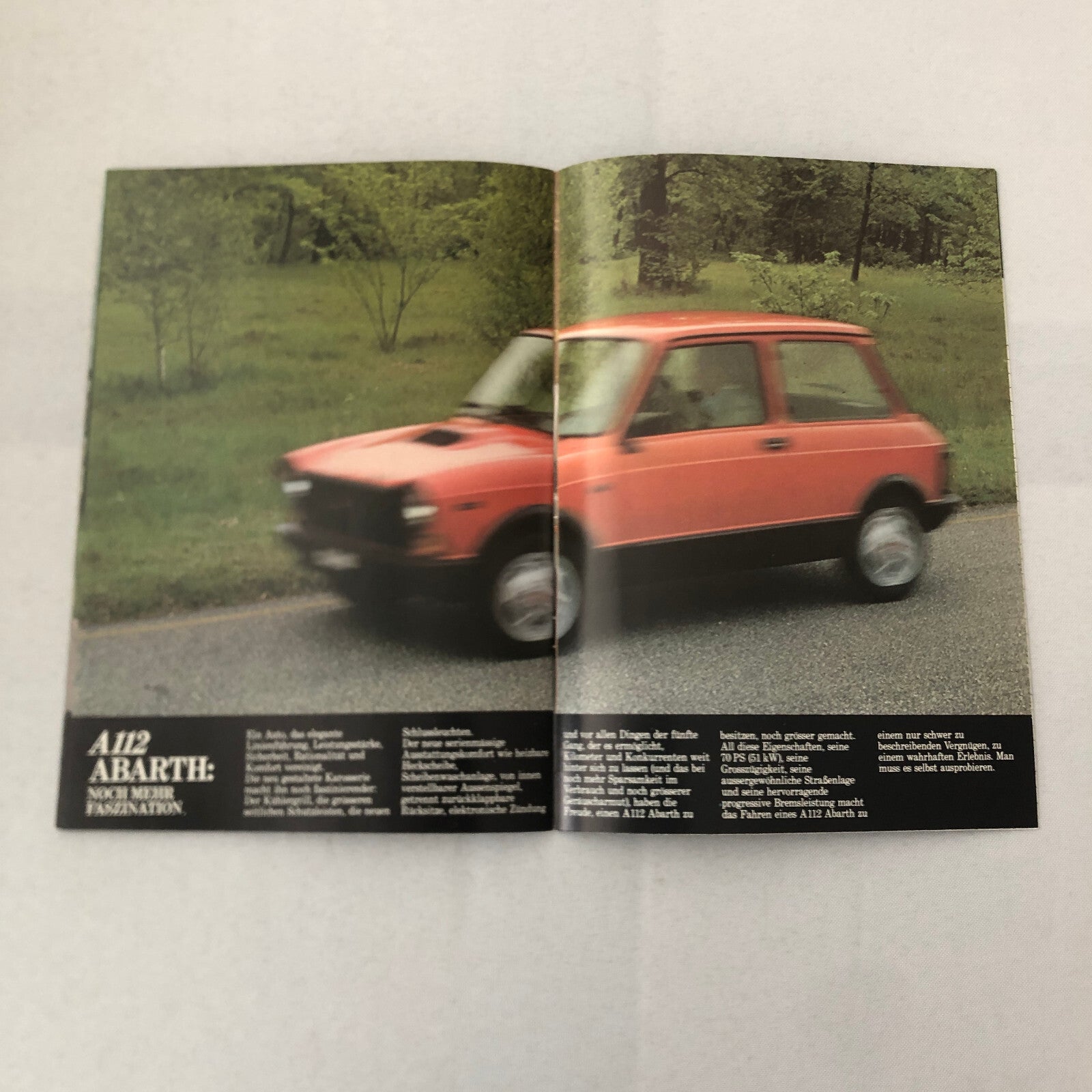 Autobianchi A112 Elegant Abarth Junior XEL Car Sales Brochure Catalog GERMAN