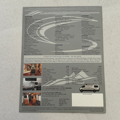 Leisure Travel Vans Ltd Free Spirit LSS Motorhome Camper Van RV Sales Brochure