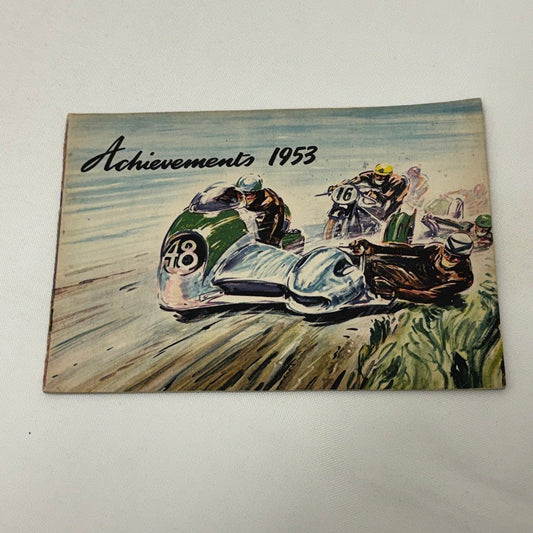 1953 Castrol Racing Achievements Brochure LeMans Grand Prix Motorcycle Bike +