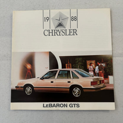 1988 Chrysler LeBaron GTS Car Sales Brochure Catalog Advertising