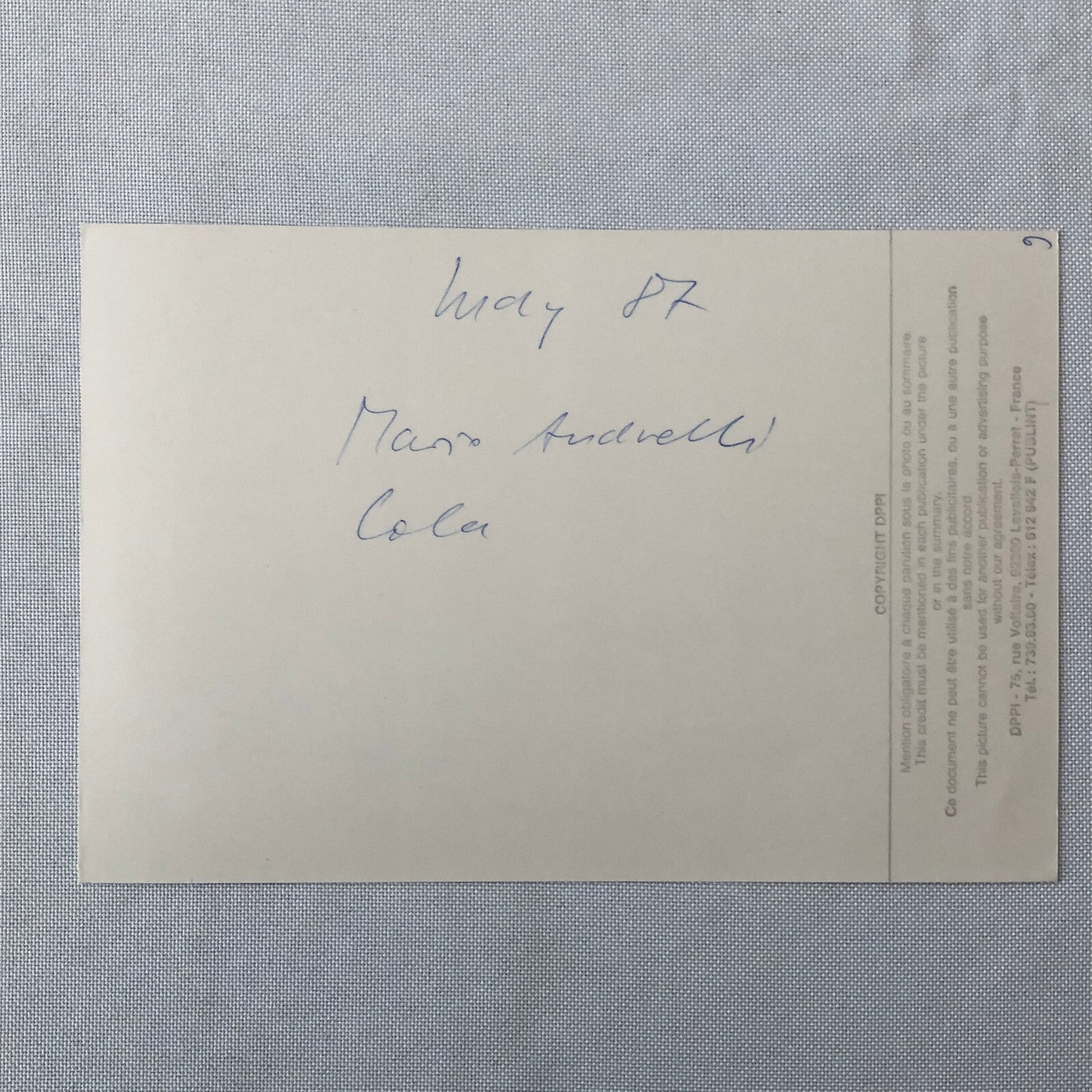 Vintage Indy Indianapolis Racing Photo Photograph Mario Andretti 1987 DPPI Press