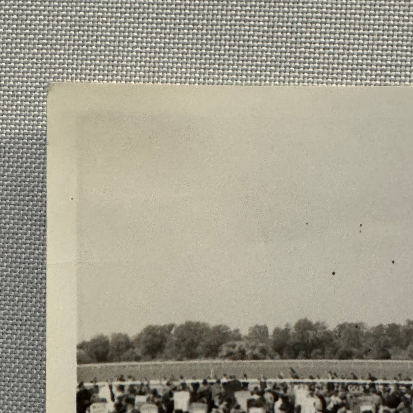 Vintage Photo Photograph Crowd at Horse Racing Track
