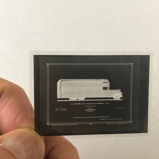 Vintage Photo Negative Truck Design L'Auto Carrosserie Print