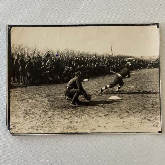 Vintage Amateur Baseball Player Game Photo Photograph Print