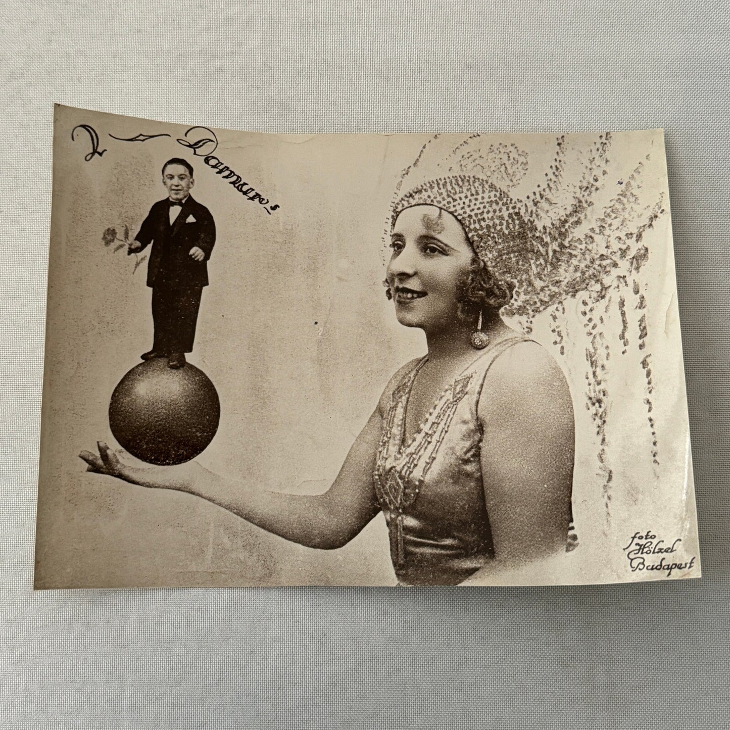 Vintage Circus Performer Photo Photograph 2 Damurs Foto Holzel Budapest Hungary