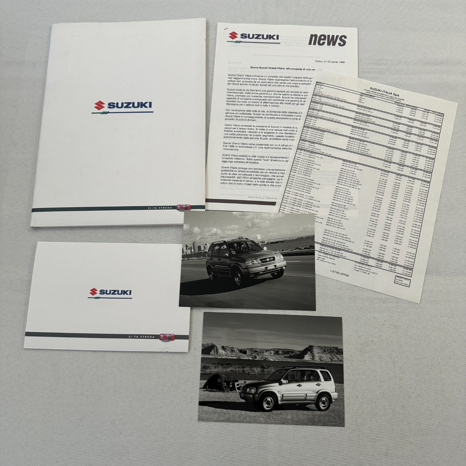 1995 Suzuki Vitara Press Kit Brochure Photos German Text European Market