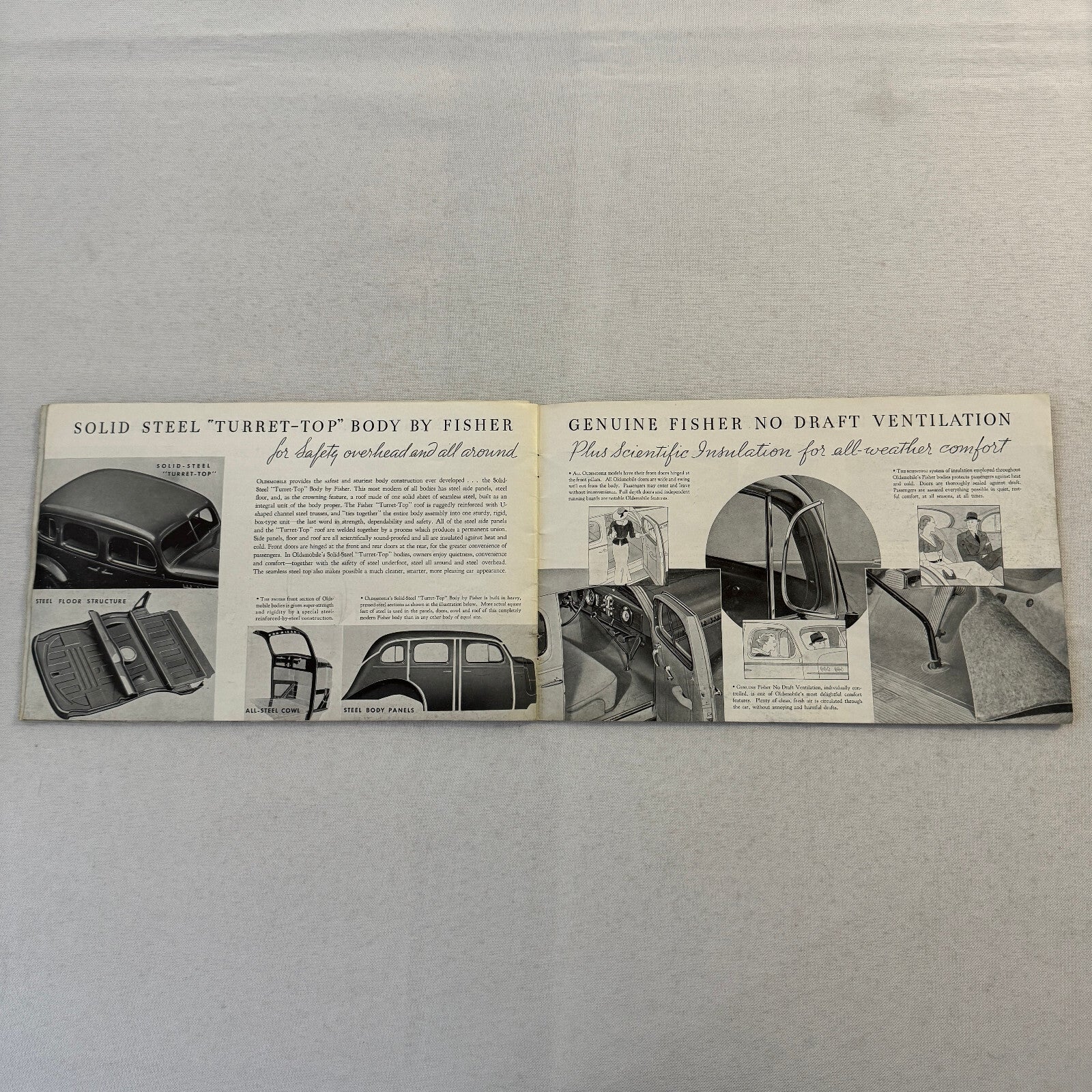 1936 Oldsmobile Six and Eight Sales Brochure Catalog Coupe Sedan Convertible