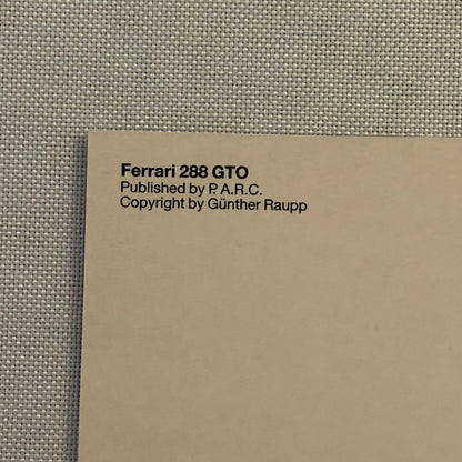 Ferrari 288 GTO Car Postcard Post Card Ferrari 288GTO